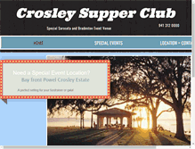 Tablet Screenshot of crosleysupperclub.com